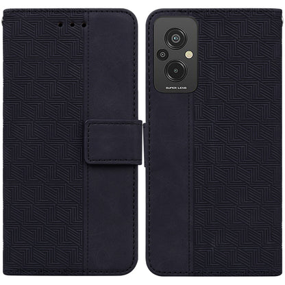 Geometric Embossed Leather Phone Case, For Infinix Hot 20, For Infinix Hot 20 5G, For Infinix Hot 20i, For Infinix Hot 20s, For Realme Q3S / Q3T / 9 SE / 9 5G Speed, For Tecno Pova 4, For Tecno Pova Neo 2, For Xiaomi Redmi 11 Prime 4G                  ...