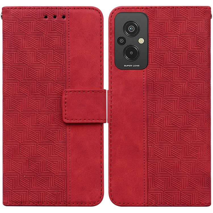 Geometric Embossed Leather Phone Case, For Infinix Hot 20, For Infinix Hot 20 5G, For Infinix Hot 20i, For Infinix Hot 20s, For Realme Q3S / Q3T / 9 SE / 9 5G Speed, For Tecno Pova 4, For Tecno Pova Neo 2, For Xiaomi Redmi 11 Prime 4G                  ...