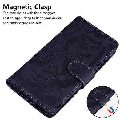 Tiger Embossing Pattern Leather Phone Case, For Infinix Hot 20, For Infinix Hot 20 5G, For Infinix Hot 20i, For Infinix Hot 20s, For Realme Q3S / Q3T / 9 SE / 9 5G Speed, For Tecno Pova 4, For Tecno Pova Neo 2, For Xiaomi Redmi 11 Prime 4G