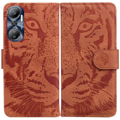 Tiger Embossing Pattern Leather Phone Case, For Infinix Hot 20, For Infinix Hot 20 5G, For Infinix Hot 20i, For Infinix Hot 20s, For Realme Q3S / Q3T / 9 SE / 9 5G Speed, For Tecno Pova 4, For Tecno Pova Neo 2, For Xiaomi Redmi 11 Prime 4G