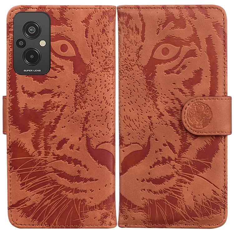 Tiger Embossing Pattern Leather Phone Case, For Infinix Hot 20, For Infinix Hot 20 5G, For Infinix Hot 20i, For Infinix Hot 20s, For Realme Q3S / Q3T / 9 SE / 9 5G Speed, For Tecno Pova 4, For Tecno Pova Neo 2, For Xiaomi Redmi 11 Prime 4G