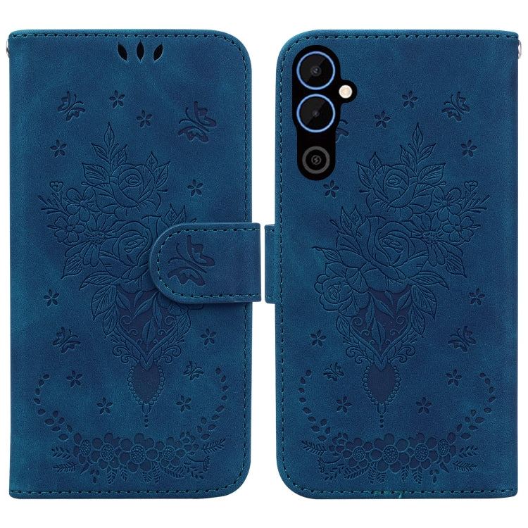 Butterfly Rose Embossed Leather Phone Case, For Infinix Hot 20, For Infinix Hot 20 5G, For Infinix Hot 20i, For Infinix Hot 20s, For Realme Q3S / Q3T / 9 SE / 9 5G Speed, For Tecno Pova 4, For Tecno Pova Neo 2, For Xiaomi Redmi 11 Prime 4G