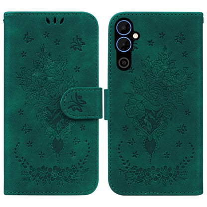 Butterfly Rose Embossed Leather Phone Case, For Infinix Hot 20, For Infinix Hot 20 5G, For Infinix Hot 20i, For Infinix Hot 20s, For Realme Q3S / Q3T / 9 SE / 9 5G Speed, For Tecno Pova 4, For Tecno Pova Neo 2, For Xiaomi Redmi 11 Prime 4G