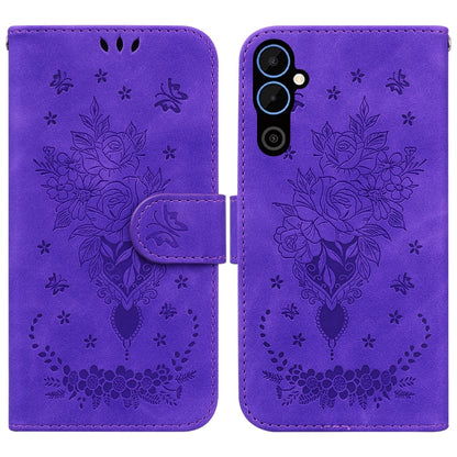 Butterfly Rose Embossed Leather Phone Case, For Infinix Hot 20, For Infinix Hot 20 5G, For Infinix Hot 20i, For Infinix Hot 20s, For Realme Q3S / Q3T / 9 SE / 9 5G Speed, For Tecno Pova 4, For Tecno Pova Neo 2, For Xiaomi Redmi 11 Prime 4G