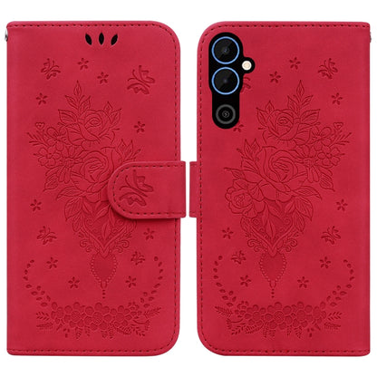 Butterfly Rose Embossed Leather Phone Case, For Infinix Hot 20, For Infinix Hot 20 5G, For Infinix Hot 20i, For Infinix Hot 20s, For Realme Q3S / Q3T / 9 SE / 9 5G Speed, For Tecno Pova 4, For Tecno Pova Neo 2, For Xiaomi Redmi 11 Prime 4G