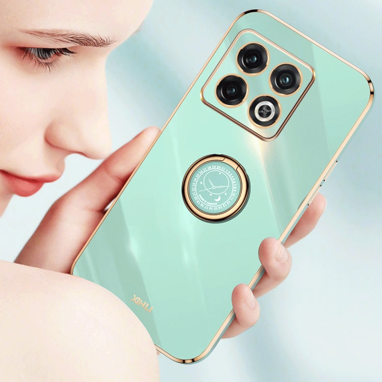 XINLI Straight Edge 6D Electroplate TPU Phone Case with Ring Holder, For OnePlus 10 Pro, For OnePlus Ace, For OnePlus Ace Racing, For OnePlus Ace Pro, For Nothing Phone 1