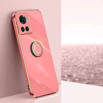 XINLI Straight Edge 6D Electroplate TPU Phone Case with Ring Holder, For OnePlus 10 Pro, For OnePlus Ace, For OnePlus Ace Racing, For OnePlus Ace Pro, For Nothing Phone 1