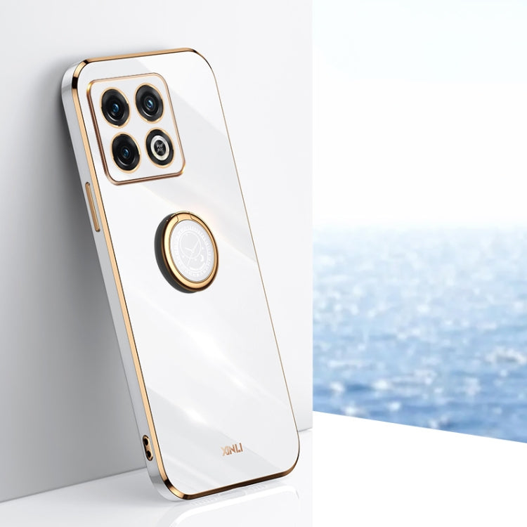 XINLI Straight Edge 6D Electroplate TPU Phone Case with Ring Holder, For OnePlus 10 Pro, For OnePlus Ace, For OnePlus Ace Racing, For OnePlus Ace Pro, For Nothing Phone 1