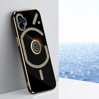 XINLI Straight Edge 6D Electroplate TPU Phone Case with Ring Holder, For OnePlus 10 Pro, For OnePlus Ace, For OnePlus Ace Racing, For OnePlus Ace Pro, For Nothing Phone 1