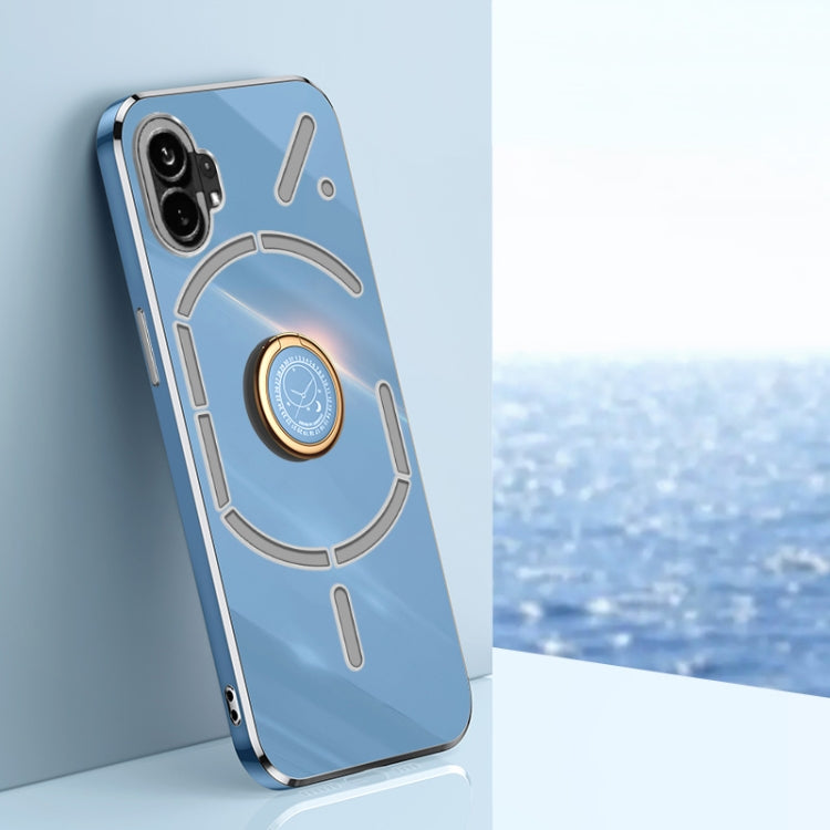 XINLI Straight Edge 6D Electroplate TPU Phone Case with Ring Holder, For OnePlus 10 Pro, For OnePlus Ace, For OnePlus Ace Racing, For OnePlus Ace Pro, For Nothing Phone 1