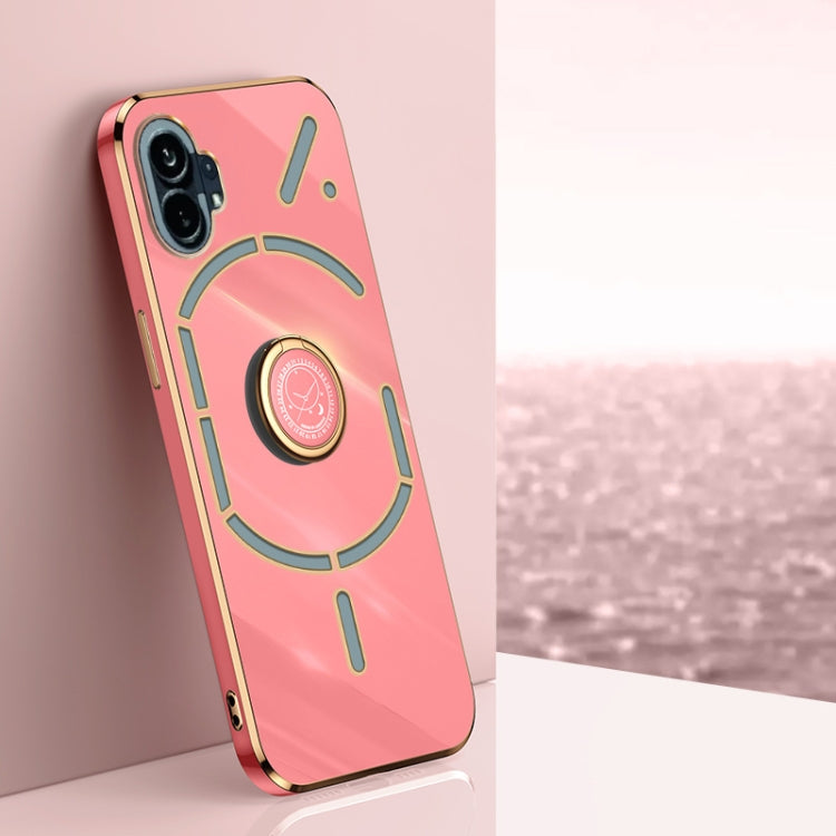 XINLI Straight Edge 6D Electroplate TPU Phone Case with Ring Holder, For OnePlus 10 Pro, For OnePlus Ace, For OnePlus Ace Racing, For OnePlus Ace Pro, For Nothing Phone 1