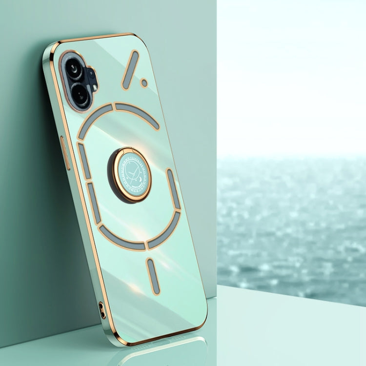 XINLI Straight Edge 6D Electroplate TPU Phone Case with Ring Holder, For OnePlus 10 Pro, For OnePlus Ace, For OnePlus Ace Racing, For OnePlus Ace Pro, For Nothing Phone 1