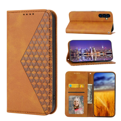 Cubic Grid Calf Texture Magnetic Leather Phone Case, For Samsung Galaxy A54 5G, For Samsung Galaxy A04e, For Xiaomi 13, For Xiaomi 13 Pro, For Xiaomi Poco C40, For Realme 10 4G