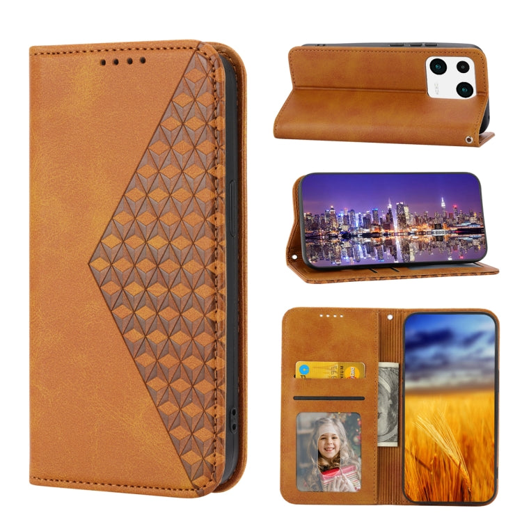 Cubic Grid Calf Texture Magnetic Leather Phone Case, For Samsung Galaxy A54 5G, For Samsung Galaxy A04e, For Xiaomi 13, For Xiaomi 13 Pro, For Xiaomi Poco C40, For Realme 10 4G
