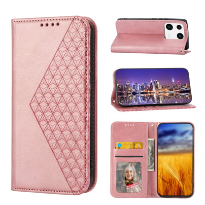 Cubic Grid Calf Texture Magnetic Leather Phone Case, For Samsung Galaxy A54 5G, For Samsung Galaxy A04e, For Xiaomi 13, For Xiaomi 13 Pro, For Xiaomi Poco C40, For Realme 10 4G