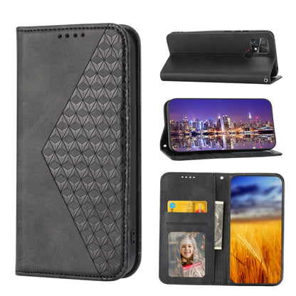 Cubic Grid Calf Texture Magnetic Leather Phone Case, For Samsung Galaxy A54 5G, For Samsung Galaxy A04e, For Xiaomi 13, For Xiaomi 13 Pro, For Xiaomi Poco C40, For Realme 10 4G