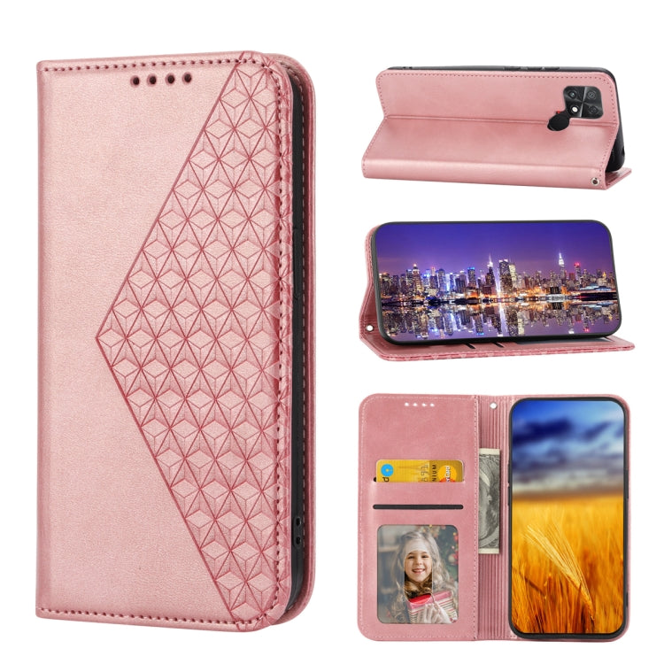 Cubic Grid Calf Texture Magnetic Leather Phone Case, For Samsung Galaxy A54 5G, For Samsung Galaxy A04e, For Xiaomi 13, For Xiaomi 13 Pro, For Xiaomi Poco C40, For Realme 10 4G