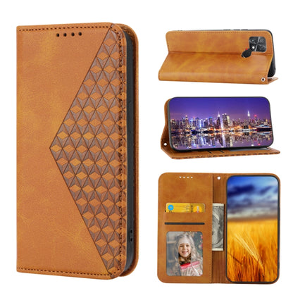 Cubic Grid Calf Texture Magnetic Leather Phone Case, For Samsung Galaxy A54 5G, For Samsung Galaxy A04e, For Xiaomi 13, For Xiaomi 13 Pro, For Xiaomi Poco C40, For Realme 10 4G