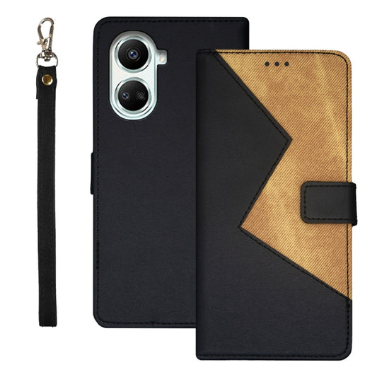 idewei Two-color Splicing Leather Phone Case, For Huawei nova 10 SE, For Huawei nova Y61 4G, For Infinix Zero Ultra 5G, For OPPO A58 5G, For OPPO A77s, For Oukitel C19 Pro, For Realme 10 5G, For Tecno Pova 4, For ZTE Axon 30S, For ZTE Blade A72 4G