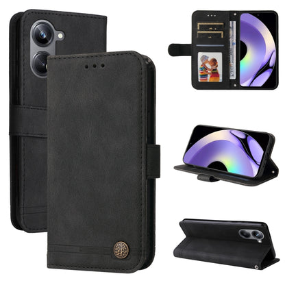 Skin Feel Life Tree Metal Button Leather Phone Case, For Huawei nova Y61, For Realme 10 4G Global, For Realme 10 Pro 5G, For Realme 10 Pro+ 5G, For Samsung Galaxy A04e, For Samsung Galaxy A34 5G