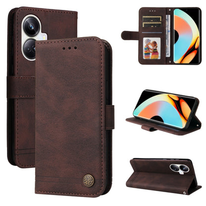 Skin Feel Life Tree Metal Button Leather Phone Case, For Huawei nova Y61, For Realme 10 4G Global, For Realme 10 Pro 5G, For Realme 10 Pro+ 5G, For Samsung Galaxy A04e, For Samsung Galaxy A34 5G