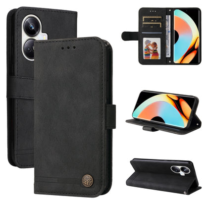 Skin Feel Life Tree Metal Button Leather Phone Case, For Huawei nova Y61, For Realme 10 4G Global, For Realme 10 Pro 5G, For Realme 10 Pro+ 5G, For Samsung Galaxy A04e, For Samsung Galaxy A34 5G