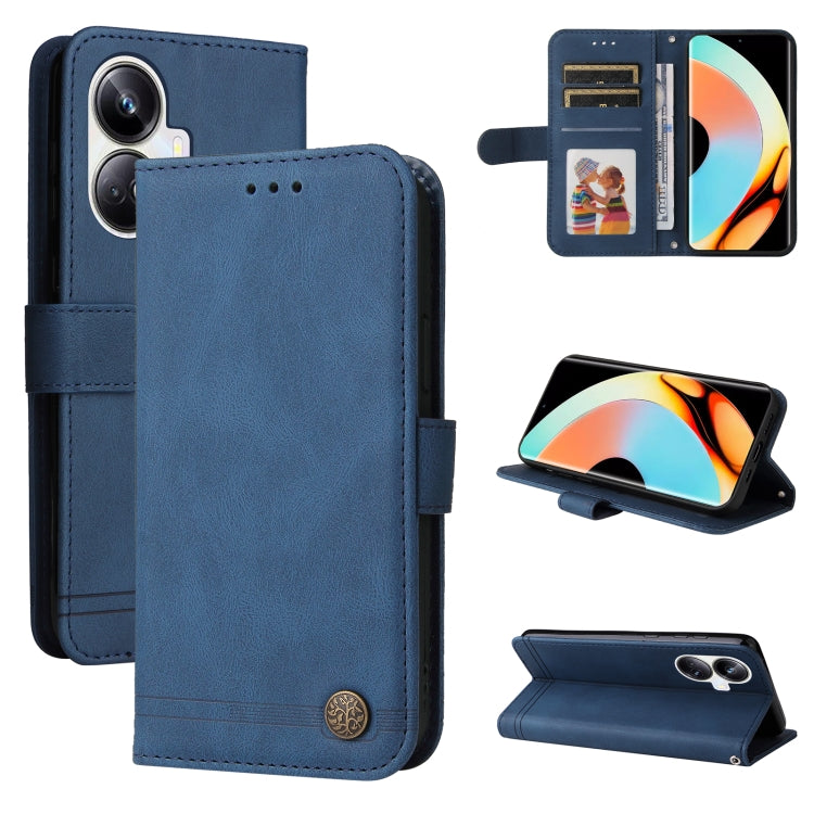 Skin Feel Life Tree Metal Button Leather Phone Case, For Huawei nova Y61, For Realme 10 4G Global, For Realme 10 Pro 5G, For Realme 10 Pro+ 5G, For Samsung Galaxy A04e, For Samsung Galaxy A34 5G