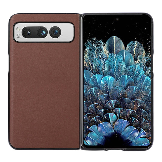 Lambskin Texture Genuine Leather Phone Case, For Google Pixel Fold