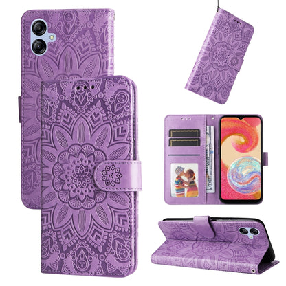 Embossed Sunflower Leather Phone Case, For Huawei nova Y61, For Realme 10 4G Global, For Realme 10 Pro 5G, For Realme 10 Pro+ 5G, For Samsung Galaxy A04e, For Samsung Galaxy A34 5G