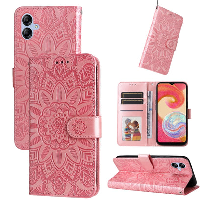 Embossed Sunflower Leather Phone Case, For Huawei nova Y61, For Realme 10 4G Global, For Realme 10 Pro 5G, For Realme 10 Pro+ 5G, For Samsung Galaxy A04e, For Samsung Galaxy A34 5G