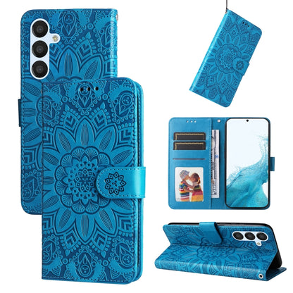 Embossed Sunflower Leather Phone Case, For Huawei nova Y61, For Realme 10 4G Global, For Realme 10 Pro 5G, For Realme 10 Pro+ 5G, For Samsung Galaxy A04e, For Samsung Galaxy A34 5G