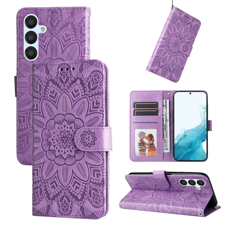 Embossed Sunflower Leather Phone Case, For Huawei nova Y61, For Realme 10 4G Global, For Realme 10 Pro 5G, For Realme 10 Pro+ 5G, For Samsung Galaxy A04e, For Samsung Galaxy A34 5G