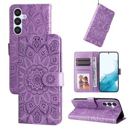 Embossed Sunflower Leather Phone Case, For Huawei nova Y61, For Realme 10 4G Global, For Realme 10 Pro 5G, For Realme 10 Pro+ 5G, For Samsung Galaxy A04e, For Samsung Galaxy A34 5G