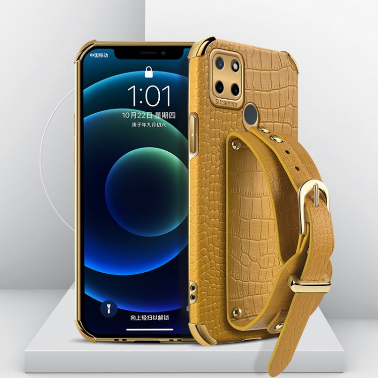 Electroplated TPU Crocodile Pattern Leather Case with Wrist Strap, For OPPO A17, For Realme C21Y, For Realme C33, For OPPO Reno8 Pro+, For Xiaomi Redmi Note 12 China, For Xiaomi Redmi Note 12 Pro+ China, For Samsung Galaxy S23 5G                       ...