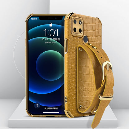Electroplated TPU Crocodile Pattern Leather Case with Wrist Strap, For OPPO A17, For Realme C21Y, For Realme C33, For OPPO Reno8 Pro+, For Xiaomi Redmi Note 12 China, For Xiaomi Redmi Note 12 Pro+ China, For Samsung Galaxy S23 5G                       ...