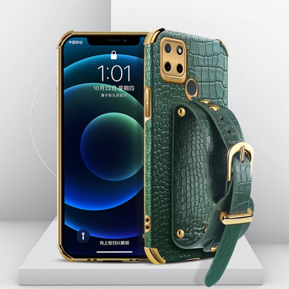 Electroplated TPU Crocodile Pattern Leather Case with Wrist Strap, For OPPO A17, For Realme C21Y, For Realme C33, For OPPO Reno8 Pro+, For Xiaomi Redmi Note 12 China, For Xiaomi Redmi Note 12 Pro+ China, For Samsung Galaxy S23 5G                       ...