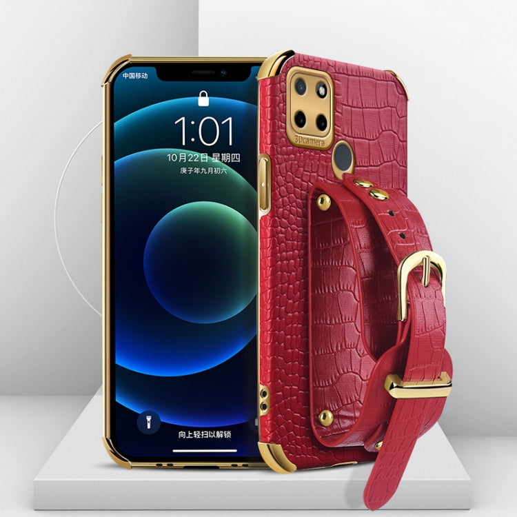 Electroplated TPU Crocodile Pattern Leather Case with Wrist Strap, For OPPO A17, For Realme C21Y, For Realme C33, For OPPO Reno8 Pro+, For Xiaomi Redmi Note 12 China, For Xiaomi Redmi Note 12 Pro+ China, For Samsung Galaxy S23 5G                       ...