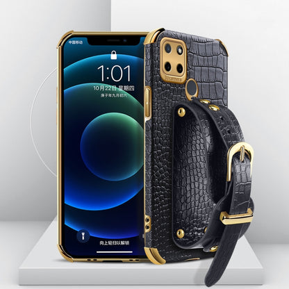 Electroplated TPU Crocodile Pattern Leather Case with Wrist Strap, For OPPO A17, For Realme C21Y, For Realme C33, For OPPO Reno8 Pro+, For Xiaomi Redmi Note 12 China, For Xiaomi Redmi Note 12 Pro+ China, For Samsung Galaxy S23 5G                       ...