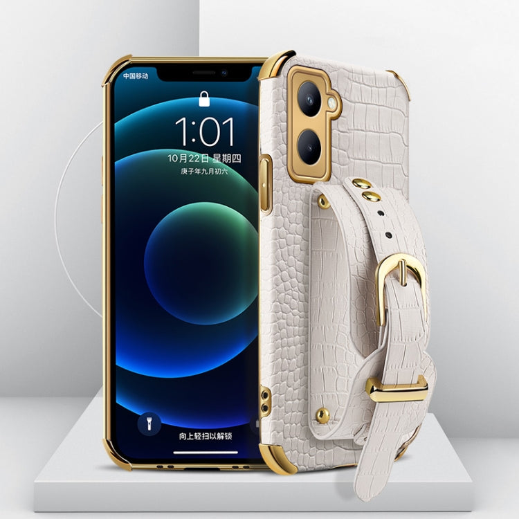 Electroplated TPU Crocodile Pattern Leather Case with Wrist Strap, For OPPO A17, For Realme C21Y, For Realme C33, For OPPO Reno8 Pro+, For Xiaomi Redmi Note 12 China, For Xiaomi Redmi Note 12 Pro+ China, For Samsung Galaxy S23 5G                       ...