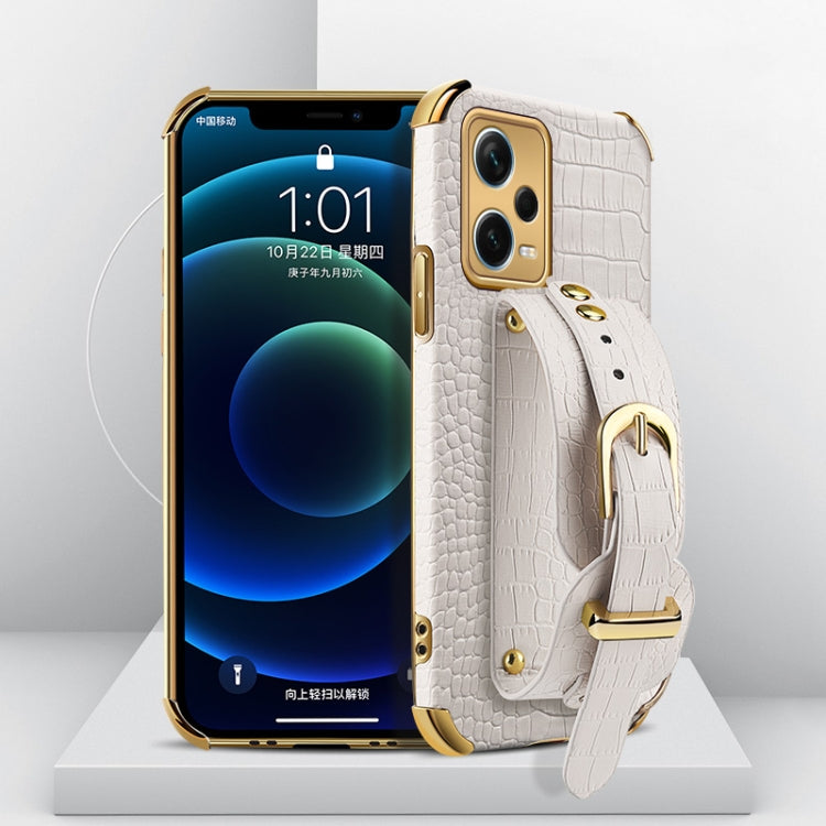 Electroplated TPU Crocodile Pattern Leather Case with Wrist Strap, For OPPO A17, For Realme C21Y, For Realme C33, For OPPO Reno8 Pro+, For Xiaomi Redmi Note 12 China, For Xiaomi Redmi Note 12 Pro+ China, For Samsung Galaxy S23 5G                       ...