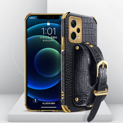 Electroplated TPU Crocodile Pattern Leather Case with Wrist Strap, For OPPO A17, For Realme C21Y, For Realme C33, For OPPO Reno8 Pro+, For Xiaomi Redmi Note 12 China, For Xiaomi Redmi Note 12 Pro+ China, For Samsung Galaxy S23 5G                       ...