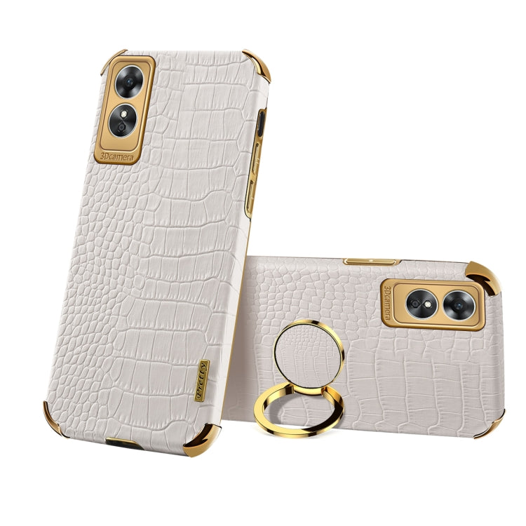 6D Electroplating Crocodile Texture Phone Case With Holder, For OPPO A17, For Realme C21Y, For Realme C33, For OPPO Reno8 Pro+, For Xiaomi Redmi Note 12 China, For Xiaomi Redmi Note 12 Pro+ China, For Samsung Galaxy S23 5G, For Samsung Galaxy S23 Ultra 5G