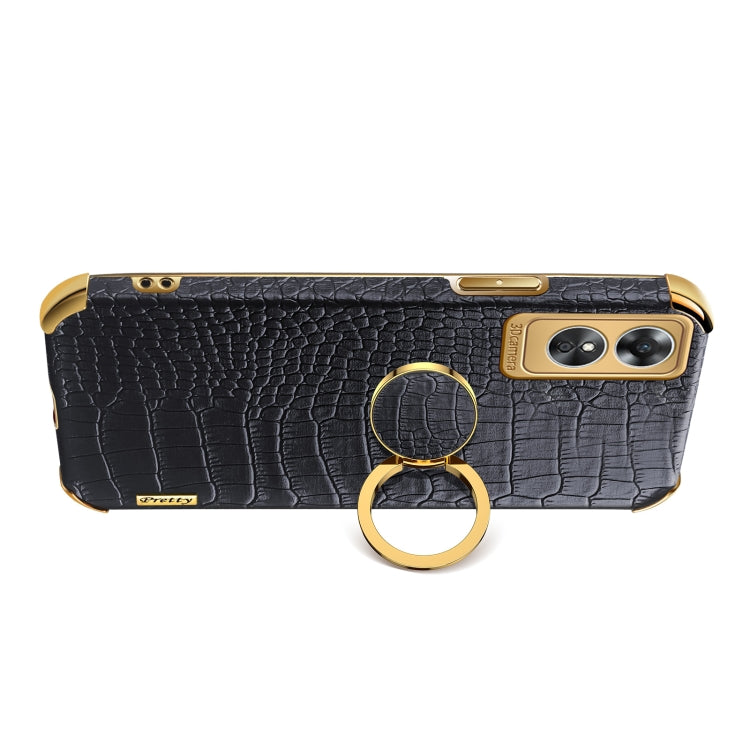6D Electroplating Crocodile Texture Phone Case With Holder, For OPPO A17, For Realme C21Y, For Realme C33, For OPPO Reno8 Pro+, For Xiaomi Redmi Note 12 China, For Xiaomi Redmi Note 12 Pro+ China, For Samsung Galaxy S23 5G, For Samsung Galaxy S23 Ultra 5G