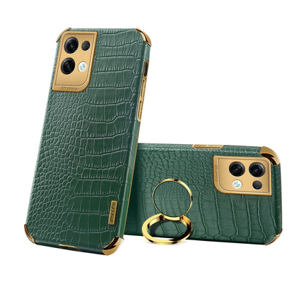 6D Electroplating Crocodile Texture Phone Case With Holder, For OPPO A17, For Realme C21Y, For Realme C33, For OPPO Reno8 Pro+, For Xiaomi Redmi Note 12 China, For Xiaomi Redmi Note 12 Pro+ China, For Samsung Galaxy S23 5G, For Samsung Galaxy S23 Ultra 5G