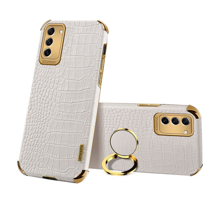 6D Electroplating Crocodile Texture Phone Case With Holder, For OPPO A17, For Realme C21Y, For Realme C33, For OPPO Reno8 Pro+, For Xiaomi Redmi Note 12 China, For Xiaomi Redmi Note 12 Pro+ China, For Samsung Galaxy S23 5G, For Samsung Galaxy S23 Ultra 5G