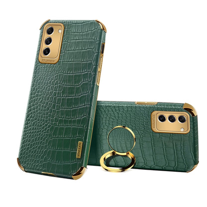 6D Electroplating Crocodile Texture Phone Case With Holder, For OPPO A17, For Realme C21Y, For Realme C33, For OPPO Reno8 Pro+, For Xiaomi Redmi Note 12 China, For Xiaomi Redmi Note 12 Pro+ China, For Samsung Galaxy S23 5G, For Samsung Galaxy S23 Ultra 5G