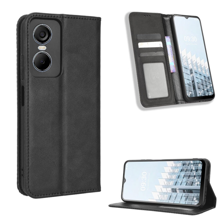 Magnetic Buckle Retro Texture Leather Phone Case, For Tecno Pop 6 Pro BE8, For Infinix Hot 20i, For Infinix Note 12 Pro 4G X676B, For Tecno Pova Neo 2, For Xiaomi Redmi 11 Prime 4G, For Xiaomi Redmi A1+, For Xiaomi Redmi Note 12 5G                     ...