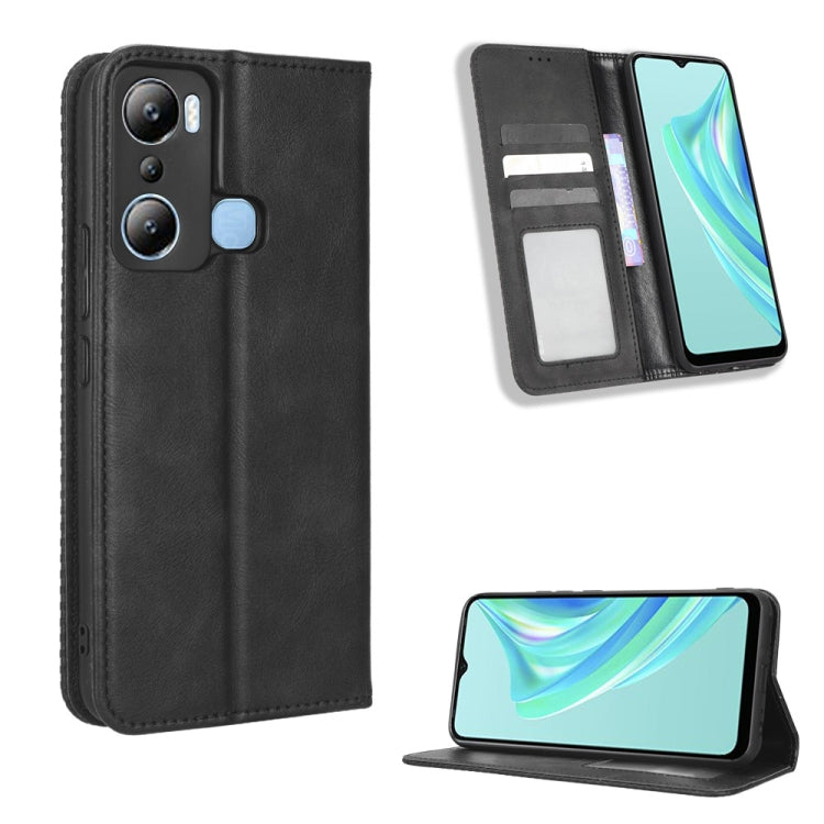 Magnetic Buckle Retro Texture Leather Phone Case, For Tecno Pop 6 Pro BE8, For Infinix Hot 20i, For Infinix Note 12 Pro 4G X676B, For Tecno Pova Neo 2, For Xiaomi Redmi 11 Prime 4G, For Xiaomi Redmi A1+, For Xiaomi Redmi Note 12 5G                     ...