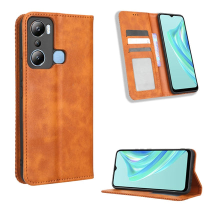 Magnetic Buckle Retro Texture Leather Phone Case, For Tecno Pop 6 Pro BE8, For Infinix Hot 20i, For Infinix Note 12 Pro 4G X676B, For Tecno Pova Neo 2, For Xiaomi Redmi 11 Prime 4G, For Xiaomi Redmi A1+, For Xiaomi Redmi Note 12 5G                     ...