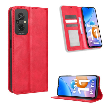 Magnetic Buckle Retro Texture Leather Phone Case, For Tecno Pop 6 Pro BE8, For Infinix Hot 20i, For Infinix Note 12 Pro 4G X676B, For Tecno Pova Neo 2, For Xiaomi Redmi 11 Prime 4G, For Xiaomi Redmi A1+, For Xiaomi Redmi Note 12 5G                     ...
